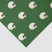 かわいいかわいいハロウィーンスカル水玉模様ダークグリーン 薄葉紙 (詳細)