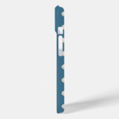 かわいいかわいいハロウィーンスカル水玉模様淡い色のブルー Case-Mate iPhoneケース (裏面 / 左)