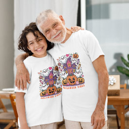 かわいいかわいいハロウィーンビベス | 幽霊とカボチャ Tシャツ