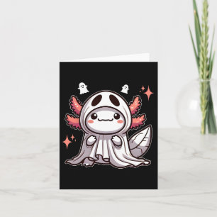 かわいいかわいいハロウィーン幽霊アクソロトル カード