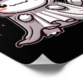かわいいかわいいハロウィーン幽霊アクソロトル ポスター (角)