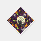 かわいいかわいいハローウィンパーティ招待状 パーソナライズされた スタンダードカクテルナプキン (角)