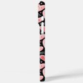 かわいいかわいいハートのパターンはピンクと黒 Case-Mate iPhoneケース (裏面 / 左)