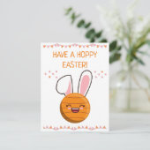 かわいいかわいいバスケットボールラビットバニーハッピーイースター シーズンカード (スタンド正面)