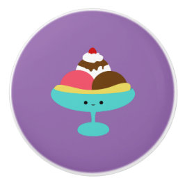 かわいいかわいいバナナスプリット セラミックノブ