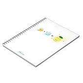 かわいいかわいいバナナミルクパーソナライズされた ノートブック (左側)