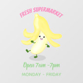 かわいいかわいいバナナ漫画 ウィンドウサイン (シート)