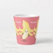 かわいいかわいいバナナ漫画 カフェラテマグ (正面)