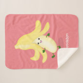 かわいいかわいいバナナ漫画 シェルパブランケット (正面(横))