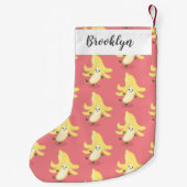 かわいいかわいいバナナ漫画 スモールクリスマスストッキング (裏面)