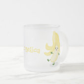 かわいいかわいいバナナ漫画 フロストグラスマグカップ (正面右)