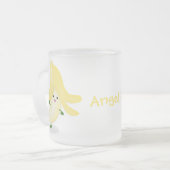 かわいいかわいいバナナ漫画 フロストグラスマグカップ (正面左)