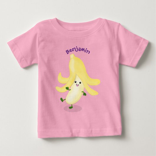 かわいいかわいいバナナ漫画 ベビーTシャツ (正面)