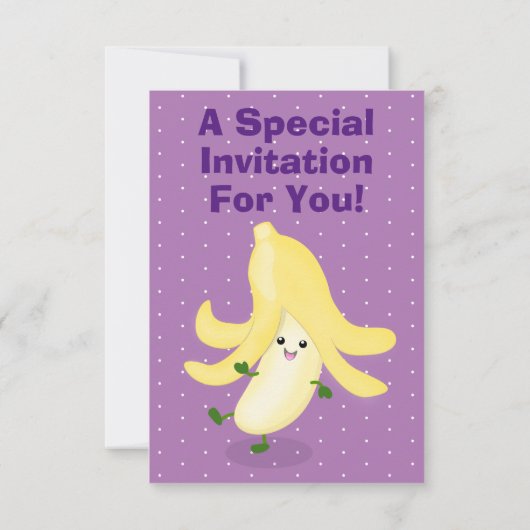 かわいいかわいいバナナ漫画 招待状 (裏面)