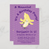 かわいいかわいいバナナ漫画 招待状 (正面/裏面)