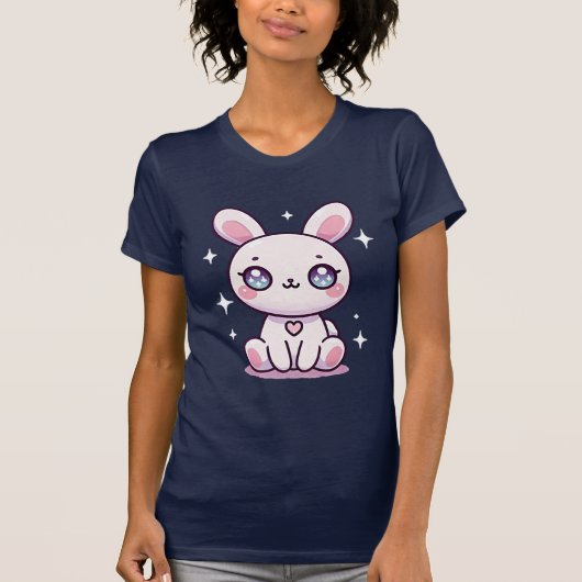 かわいいかわいいバニーTシャツかわいいパステルウサギ Tシャツ (正面)