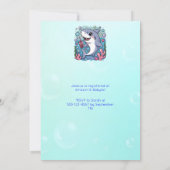 かわいいかわいいバブルティーシャークベイビーシャワー 招待状 (裏面)