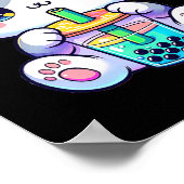 かわいいかわいいバブルティー猫日本のアニメ ポスター (角)