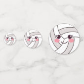 かわいいかわいいバレーボールボール絵文字バースデーパーティー コンフェッティ (裏面)