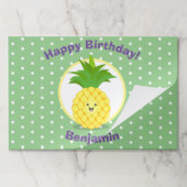 かわいいかわいいパイナップル漫画イラストレーション ペーパーパッド (折り畳み)