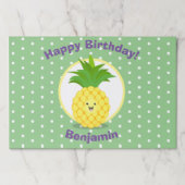 かわいいかわいいパイナップル漫画イラストレーション ペーパーパッド (正面)