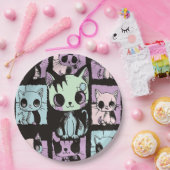 かわいいかわいいパステルゴシックパッチワークゴシック不気味 ペーパープレート (パーティー)