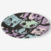 かわいいかわいいパステルゴシックパッチワークゴシック不気味 ペーパープレート (アングル)