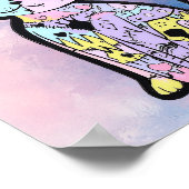 かわいいかわいいパステルゴシックパッチワークゴシック不気味 ポスター (角)