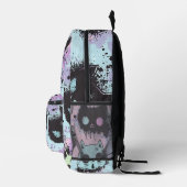 かわいいかわいいパステルゴシックパッチワーク不気味な猫 プリントバックパック (右)