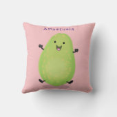 かわいいかわいいパパイヤ前足の漫画イラストレーション クッション (裏面)