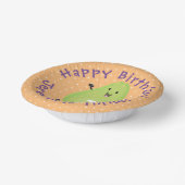 かわいいかわいいパパイヤ前足の漫画イラストレーション ペーパーボウル (傾斜あり)