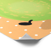 かわいいかわいいパパイヤ前足の漫画イラストレーション ポスター (角)