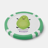 かわいいかわいいパパイヤ前足の漫画イラストレーション ポーカーチップ (シングル)