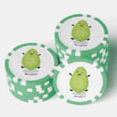 かわいいかわいいパパイヤ前足の漫画イラストレーション ポーカーチップ (積み重ね)