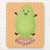 かわいいかわいいパパイヤ前足の漫画イラストレーション マウスパッド (正面)