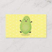 かわいいかわいいパパイヤ前足の漫画イラストレーション 名刺 (裏面)