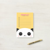 かわいいかわいいパンダ顔キッズ一覧 ポストイット (デスク上)
