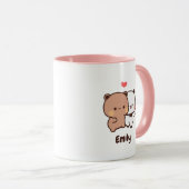 かわいいかわいいパンダ |名パーソナライズされた前の追加 マグカップ (正面右)