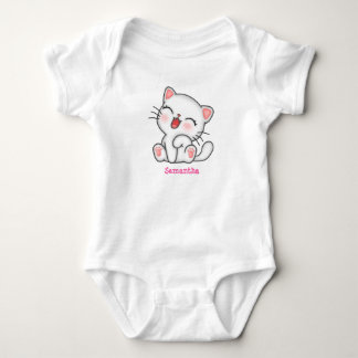 かわいいかわいいパーソナライズされたキットンTシャツ ベビーボディスーツ