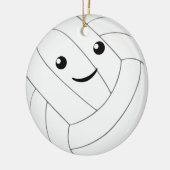 かわいいかわいいパーソナライズされた女子バレーボール セラミックオーナメント (左)