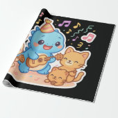 かわいいかわいいパーティーコレクション – Dino & Friends ラッピングペーパー (アンロールド)