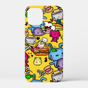 かわいいかわいいパーティーフードドゥードルズアートバイLeahG iPhone 12 Mini ケース