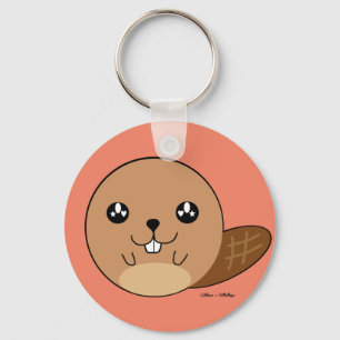 かわいいかわいいビーバー動物 キーホルダー