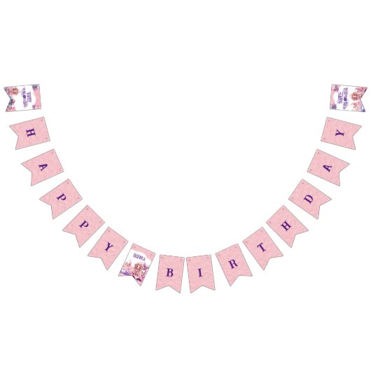 かわいいかわいいピンクのハロウィーン バンティングフラッグ (全)