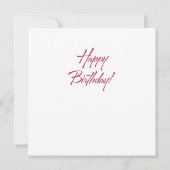 かわいいかわいいピンクカップケーキハッピーバースデー カード (裏面)