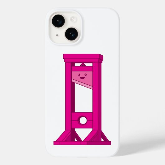 かわいいかわいいピンクギロチンホワイトiPhone 14ケース Case-Mate iPhoneケース (裏面)