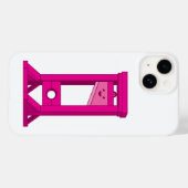 かわいいかわいいピンクギロチンホワイトiPhone 14ケース Case-Mate iPhoneケース (裏面 (横))