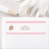 かわいいかわいいピンクケーキベーカリー差出人住所ラベル ラベル (インサイチュ)