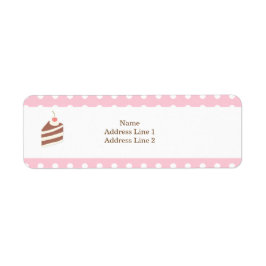 かわいいかわいいピンクケーキベーカリー差出人住所ラベル ラベル
