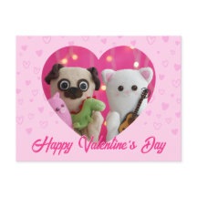 かわいいかわいいピンクパステルハートバレンタインデー